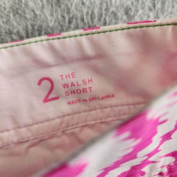 Lilly Pulitzer Shorts Womens 2 Pink Zebra Chevron Striped Walsh Resort Cruise - Picture 11 of 15